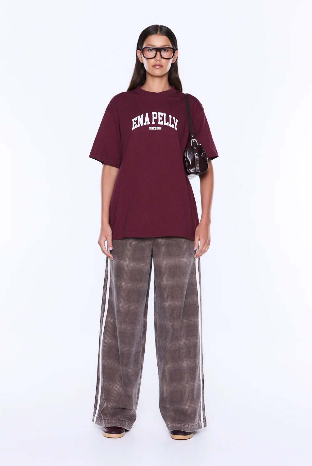 Ena Pelly - Ivy Relaxed Tee (Burgundy) Ena Pelly