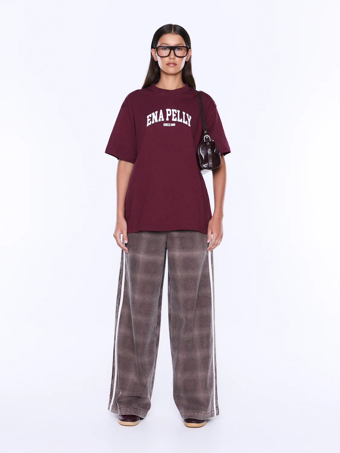 Ena Pelly - Ivy Relaxed Tee (Burgundy) Ena Pelly