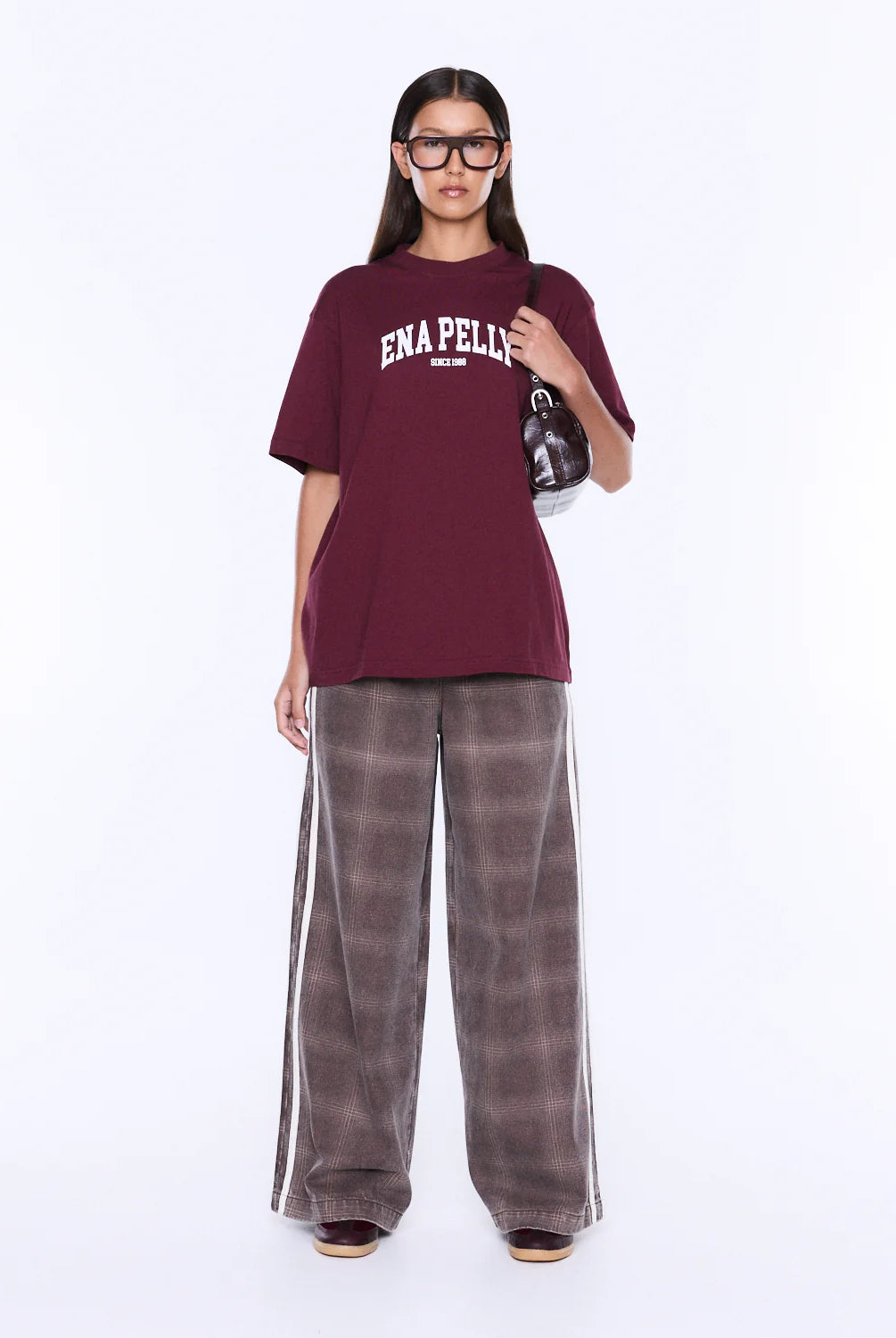 Ena Pelly - Ivy Relaxed Tee (Burgundy) Ena Pelly