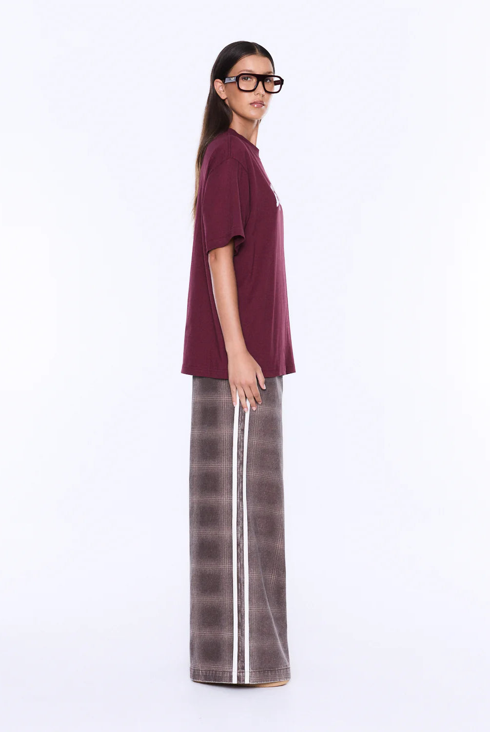 Ena Pelly - Ivy Relaxed Tee (Burgundy) Ena Pelly