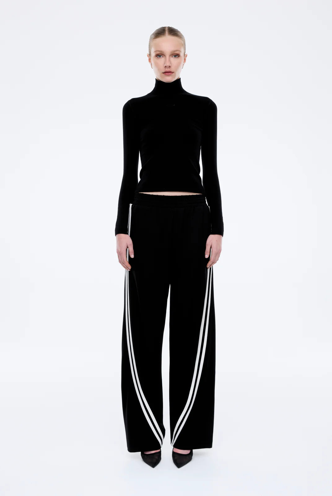 Ena Pelly - Valentina Stripe Pant (Black/Off White) Ena Pelly