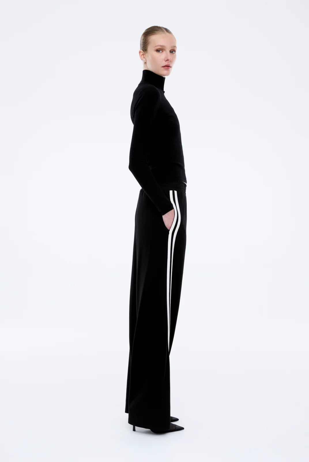 Ena Pelly - Valentina Stripe Pant (Black/Off White) Ena Pelly