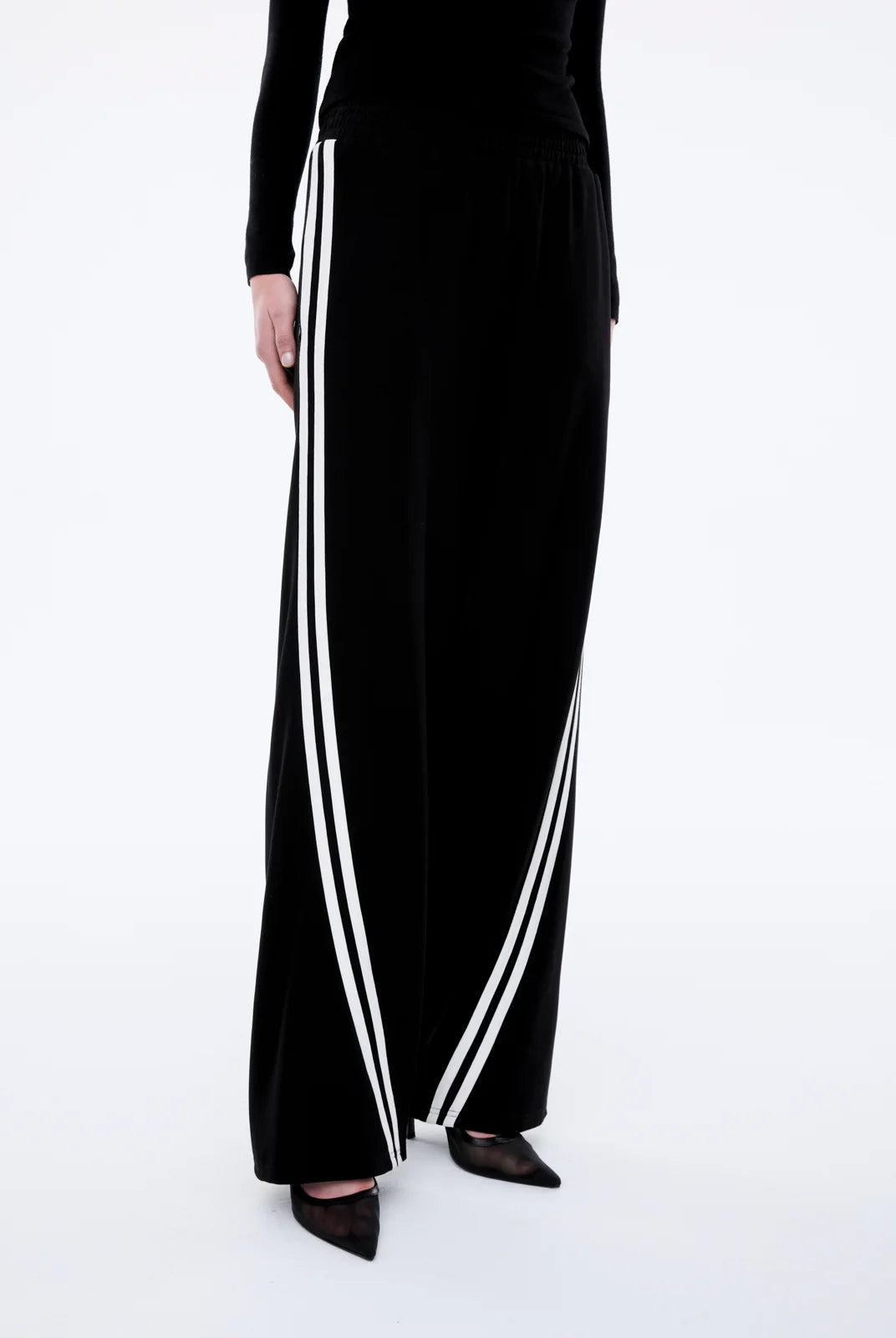 Ena Pelly - Valentina Stripe Pant (Black/Off White) Ena Pelly