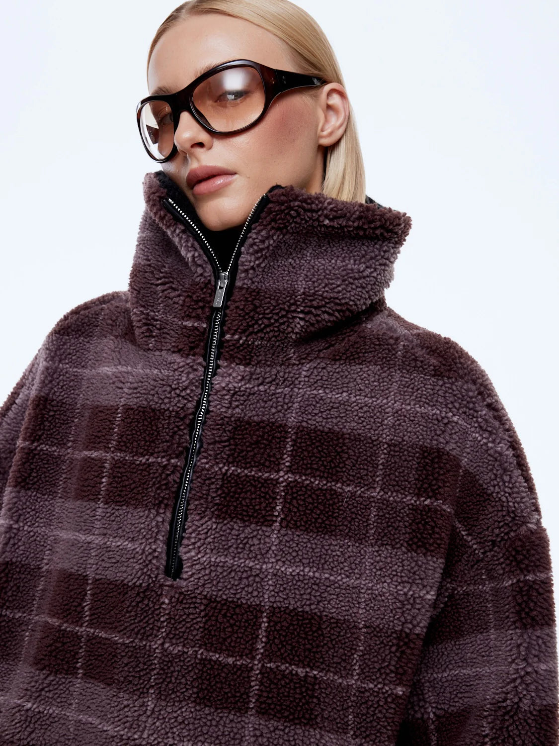 Ena Pelly - Winnie 1/4 Zip (Burgundy Check) Ena Pelly