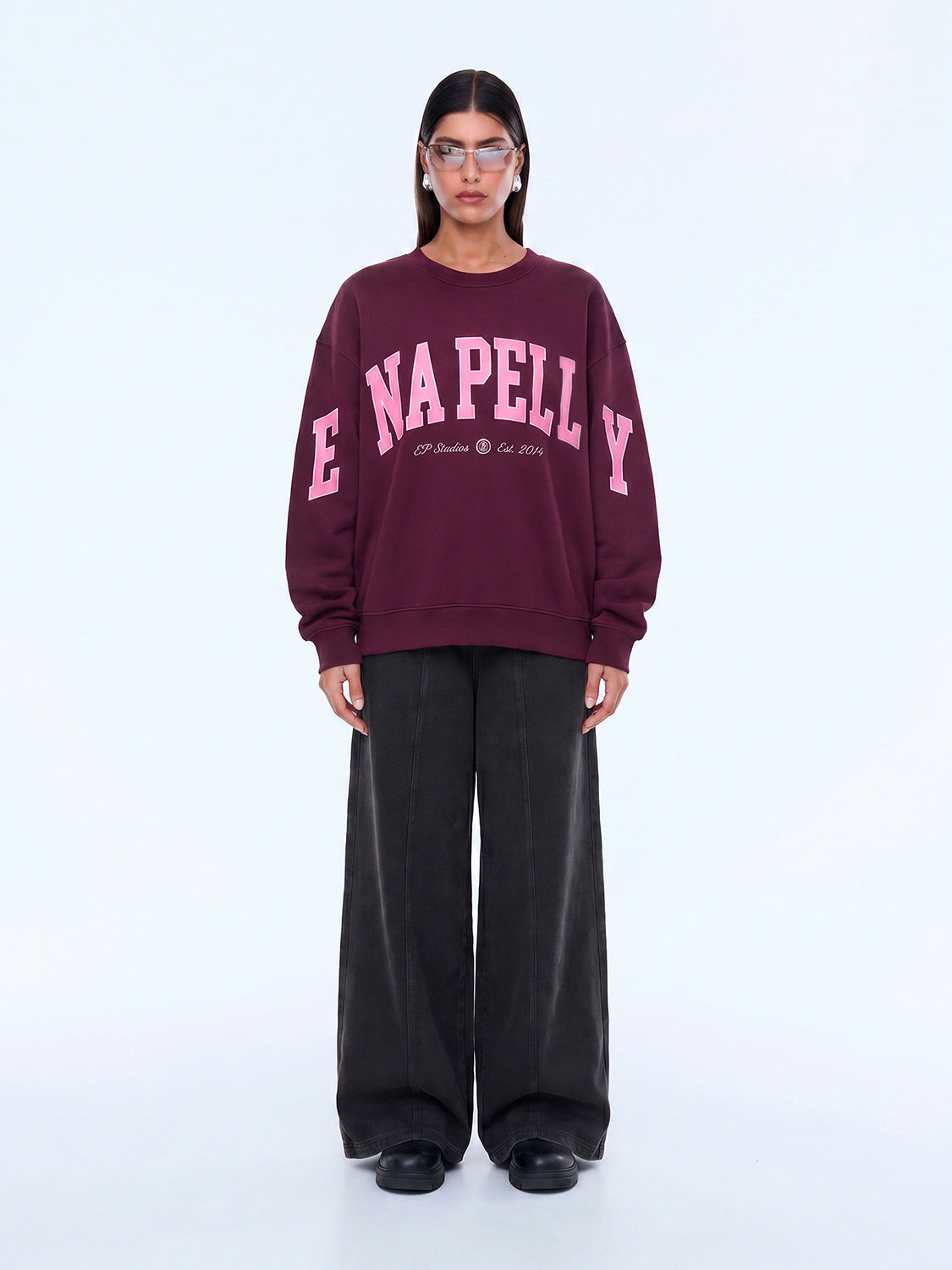 Ena Pelly - Cassie Oversized Sweater (Deep Cherry Red) Ena Pelly