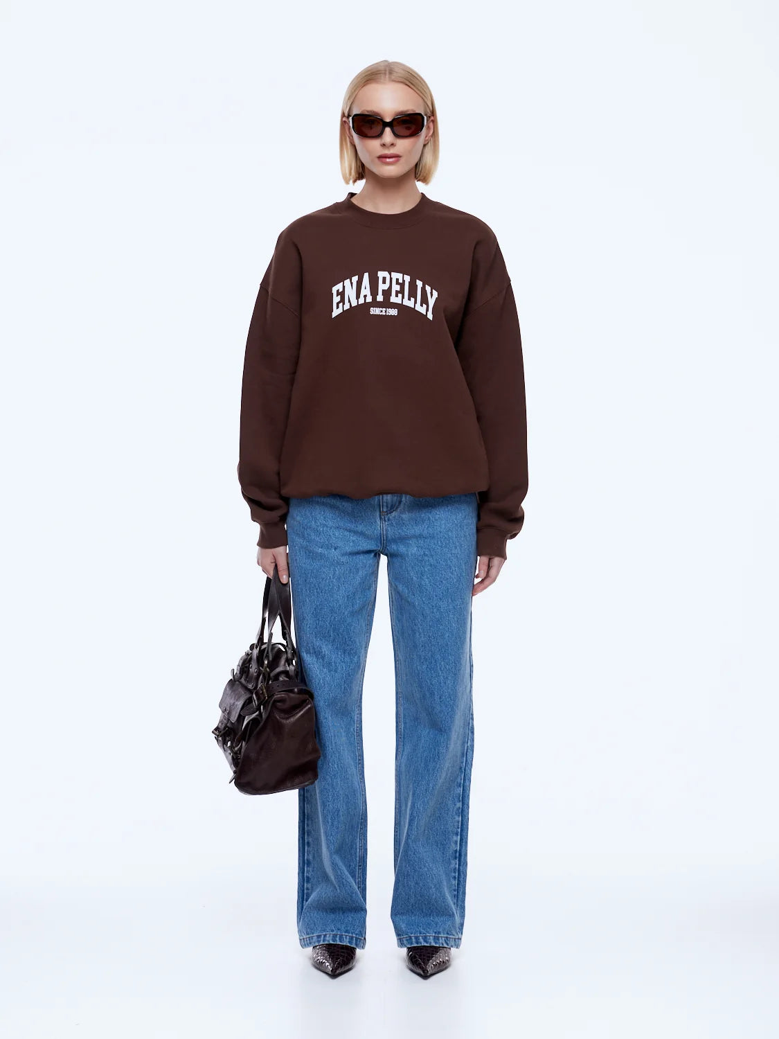 Ena Pelly - Mila Oversized Sweater (Chocolate) Ena Pelly