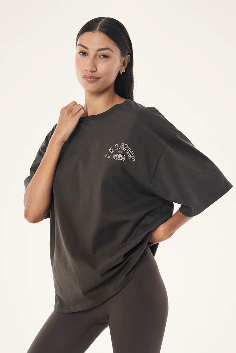 P.E Nation - Established Oversized Tee (Dark Olive) P.E Nation