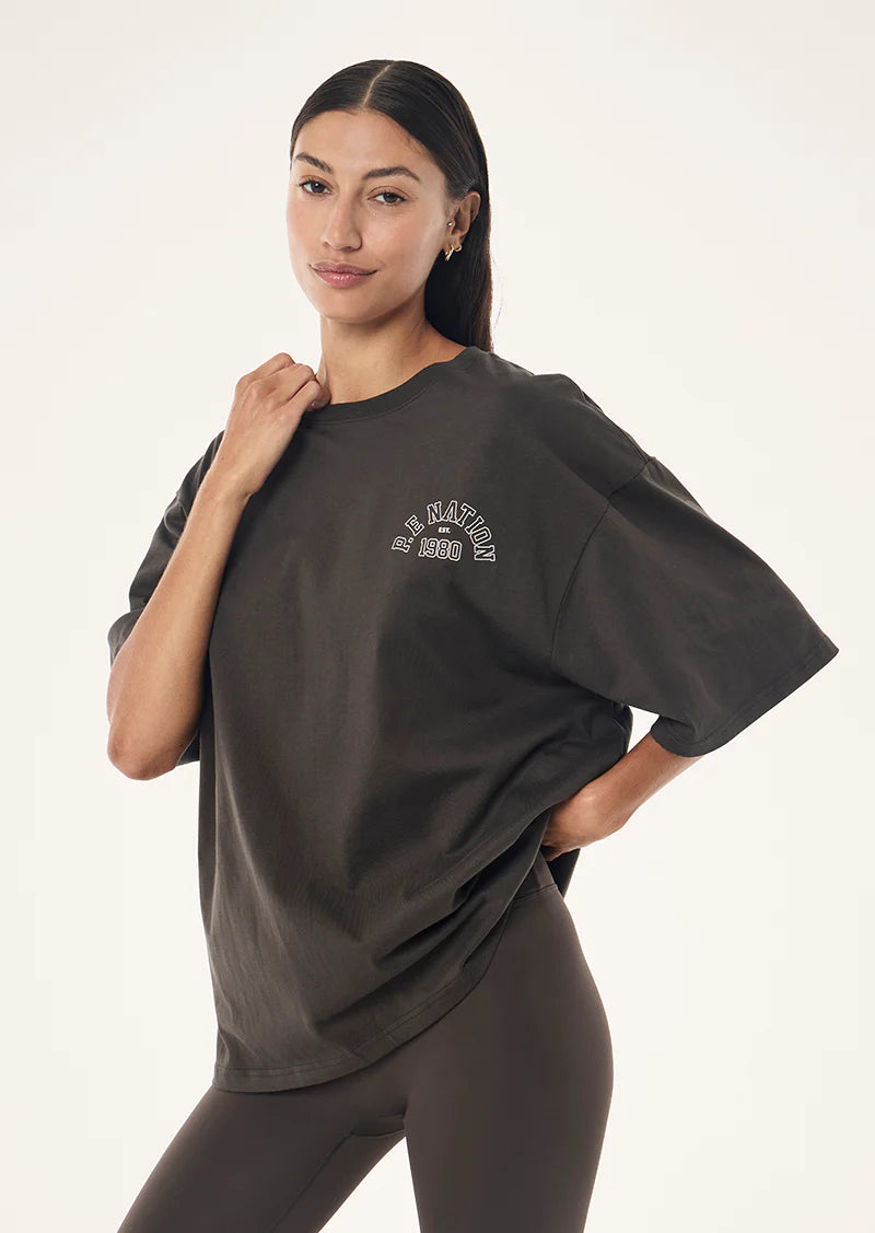 P.E Nation - Established Oversized Tee (Dark Olive) P.E Nation