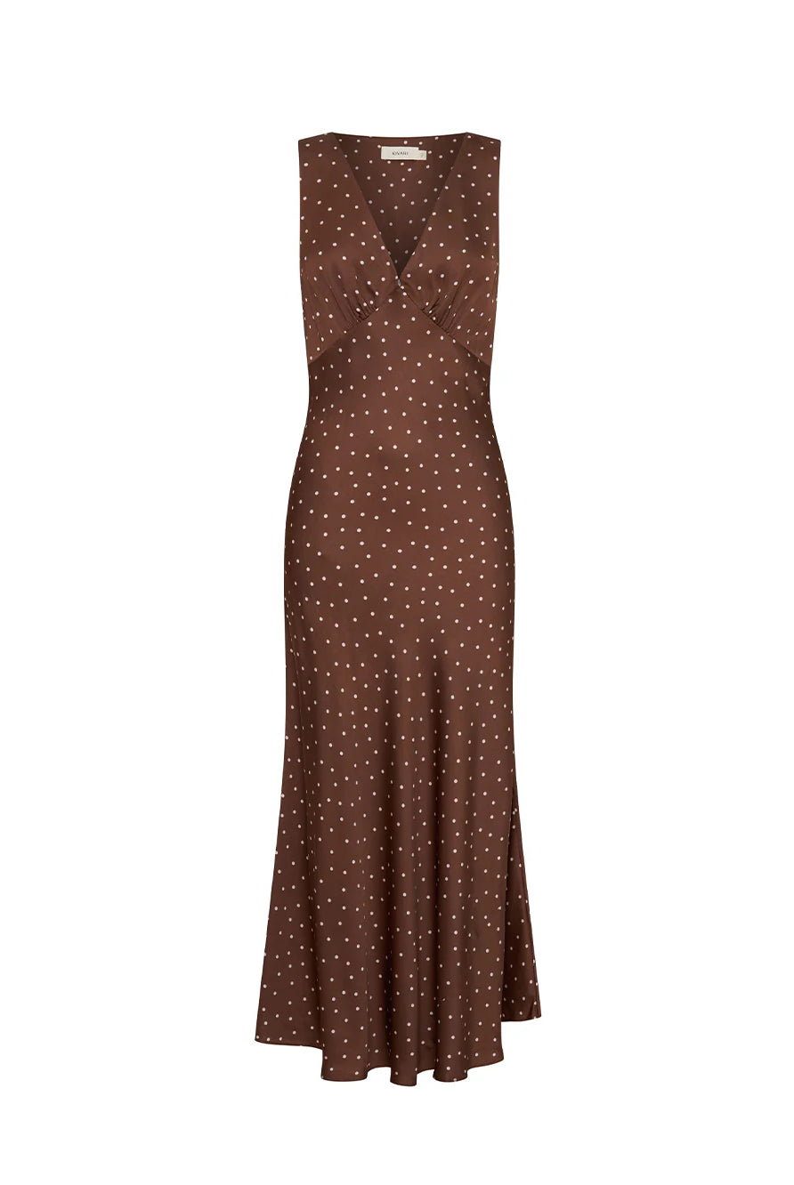 Kivari - Edie Midi Dress (Brown) Kivari