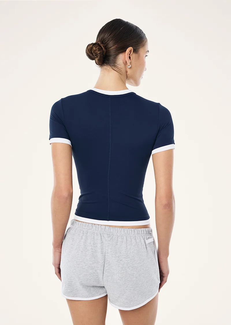 P.E Nation - Foundation Layer SS Tee (Dark Navy/White) P.E Nation