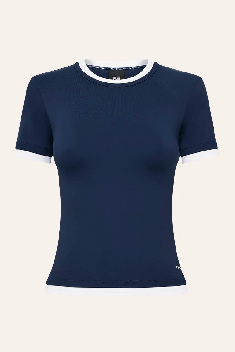 P.E Nation - Foundation Layer SS Tee (Dark Navy/White) P.E Nation