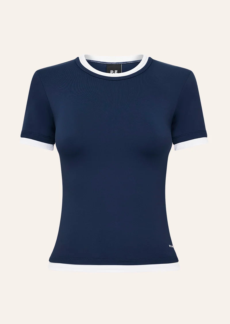P.E Nation - Foundation Layer SS Tee (Dark Navy/White) P.E Nation