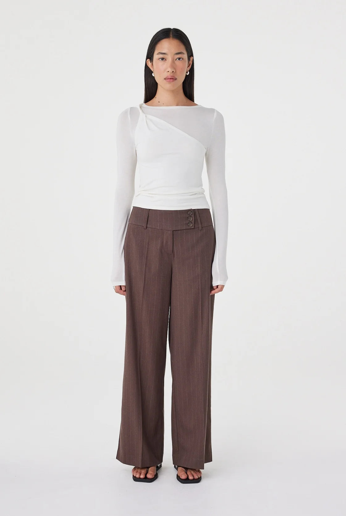 Arcaa - Mannon Pant (Espresso Pinstripe) Arcaa