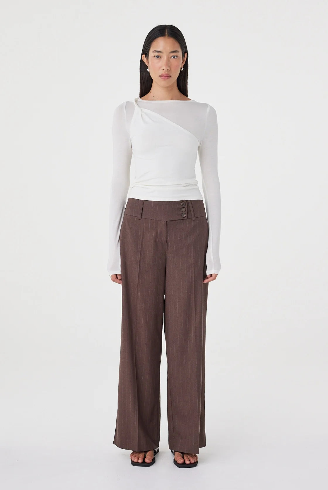 Arcaa - Mabel LS Twist Top (Cream) Arcaa