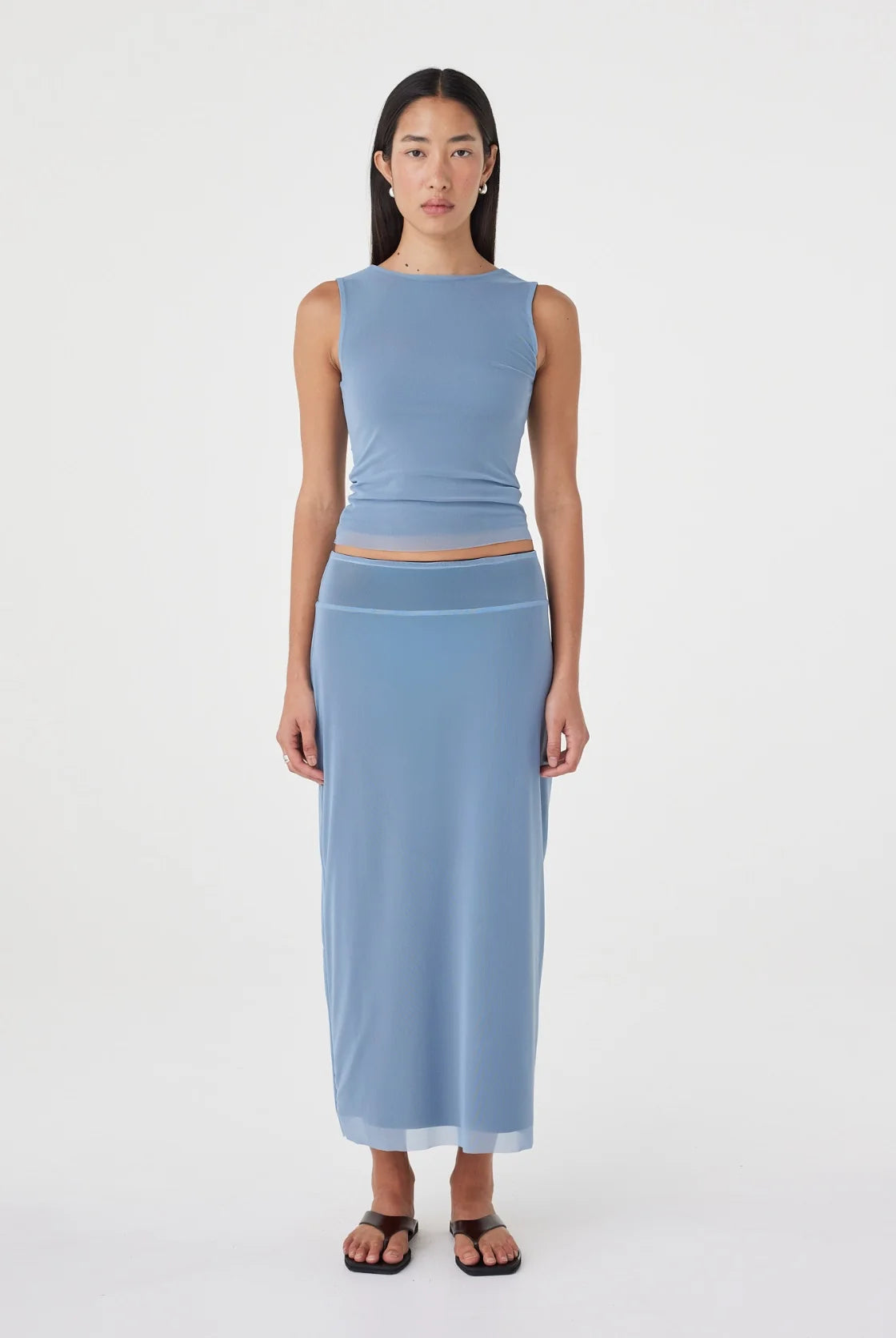 Arcaa - Eden Reversible Skirt (Pale Blue & Espresso) Arcaa