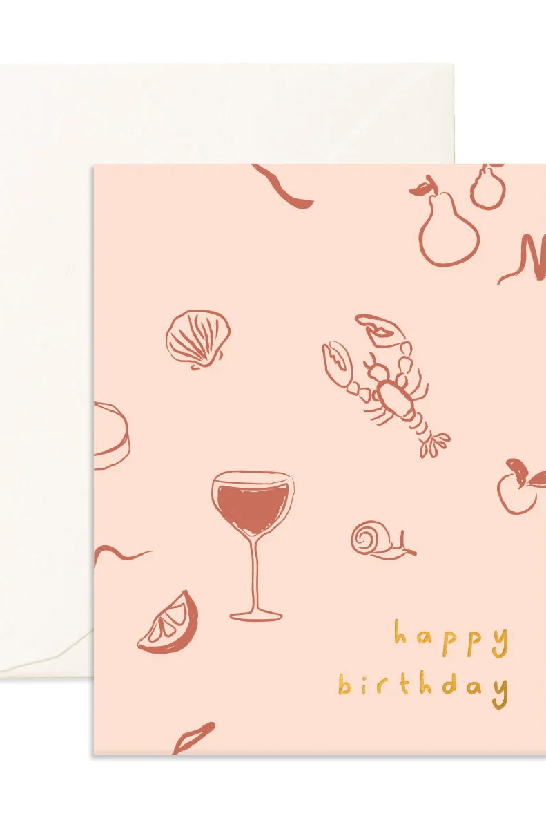 Fox & Fallow - Birthday Long Lunch Greeting Card Fox & Fallow
