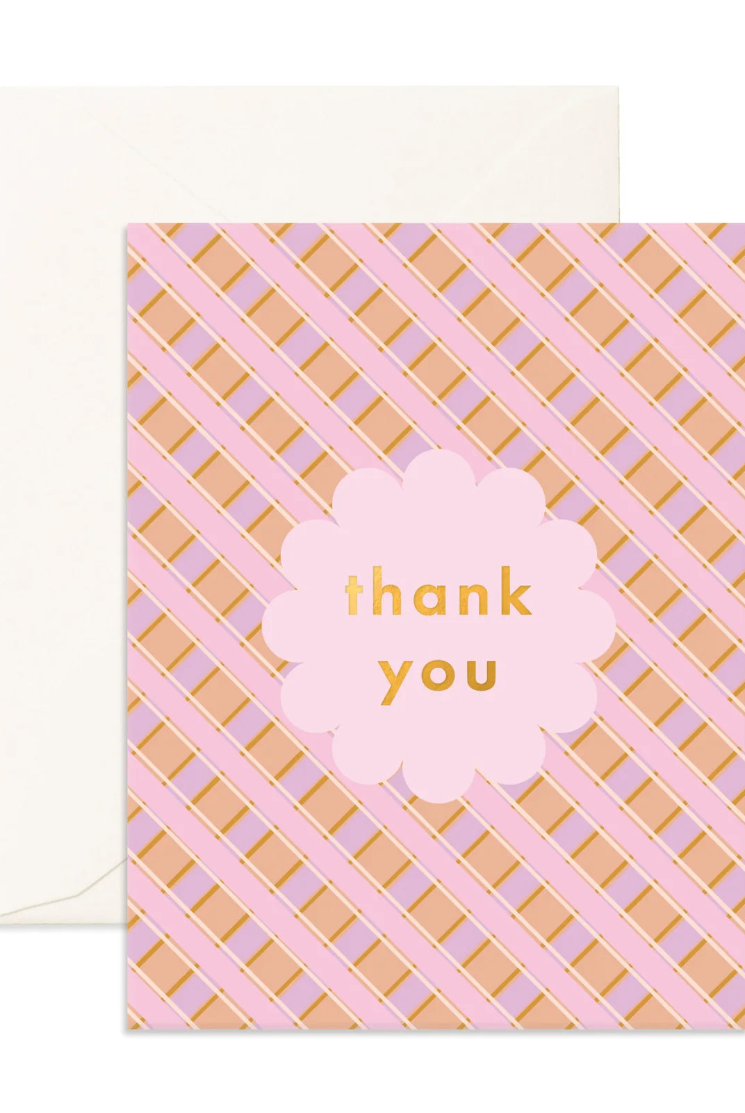 Fox & Fallow - Thank You Petal Stripe Greeting Card Fox & Fallow