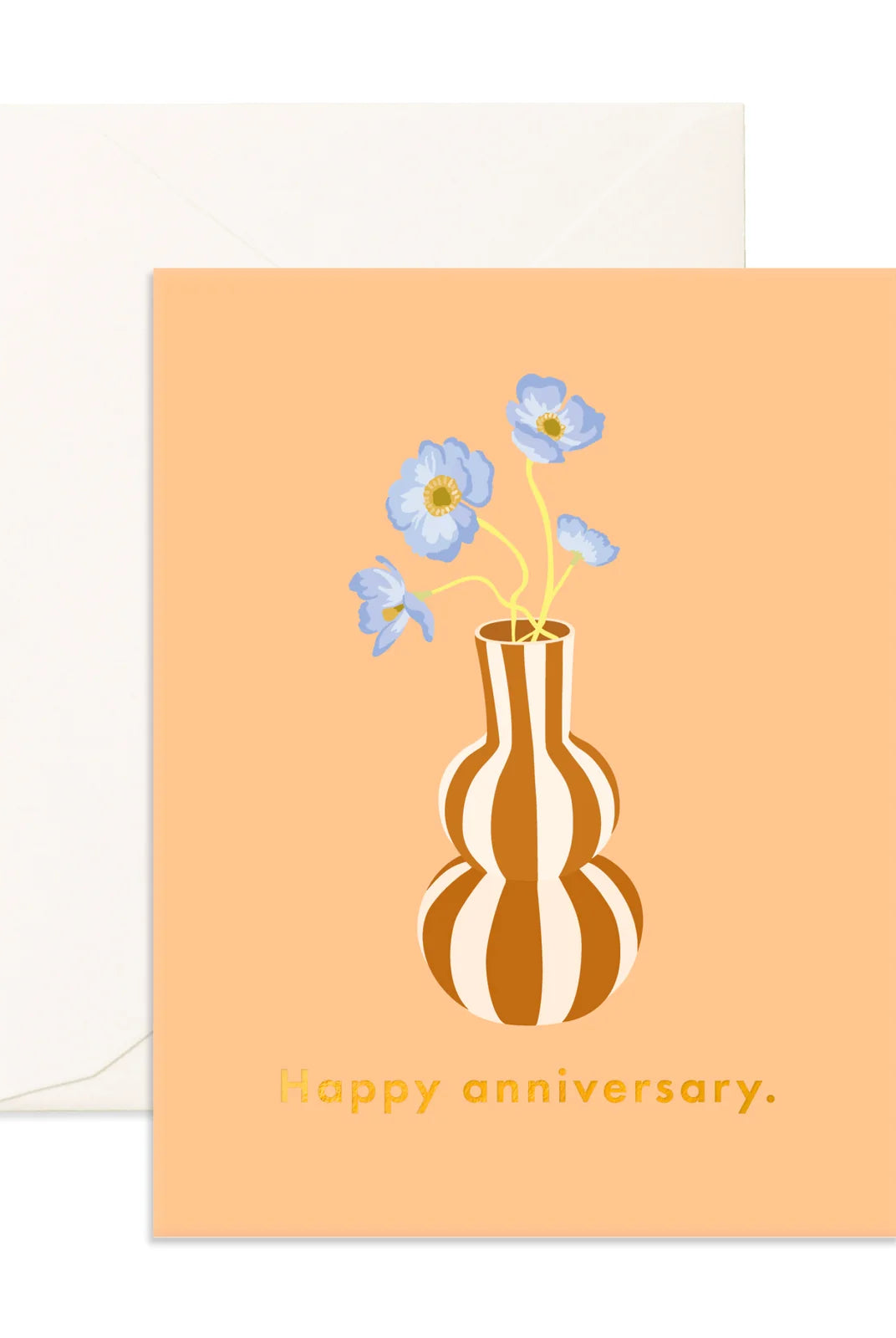 Fox & Fallow - Anniversary Bubble Vase Greeting Card Fox & Fallow