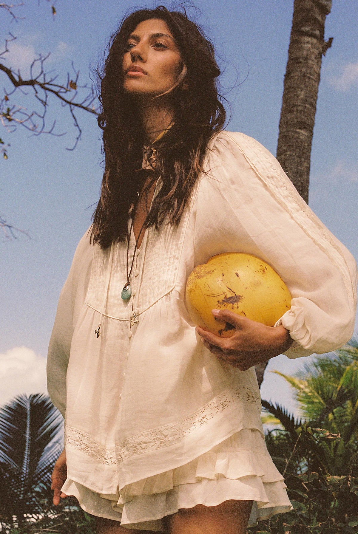 Spell - Ines Boho Blouse (Light Sand) Spell