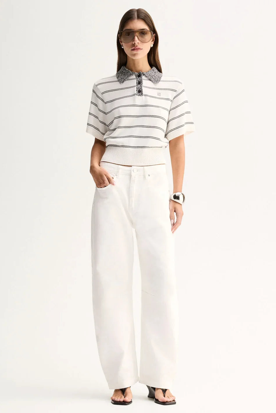 Elka Collective - Harley Knit Tee (White) Elka Collective