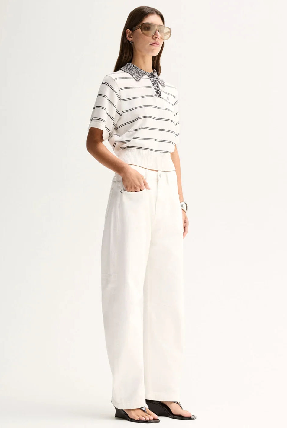 Elka Collective - Harley Knit Tee (White) Elka Collective