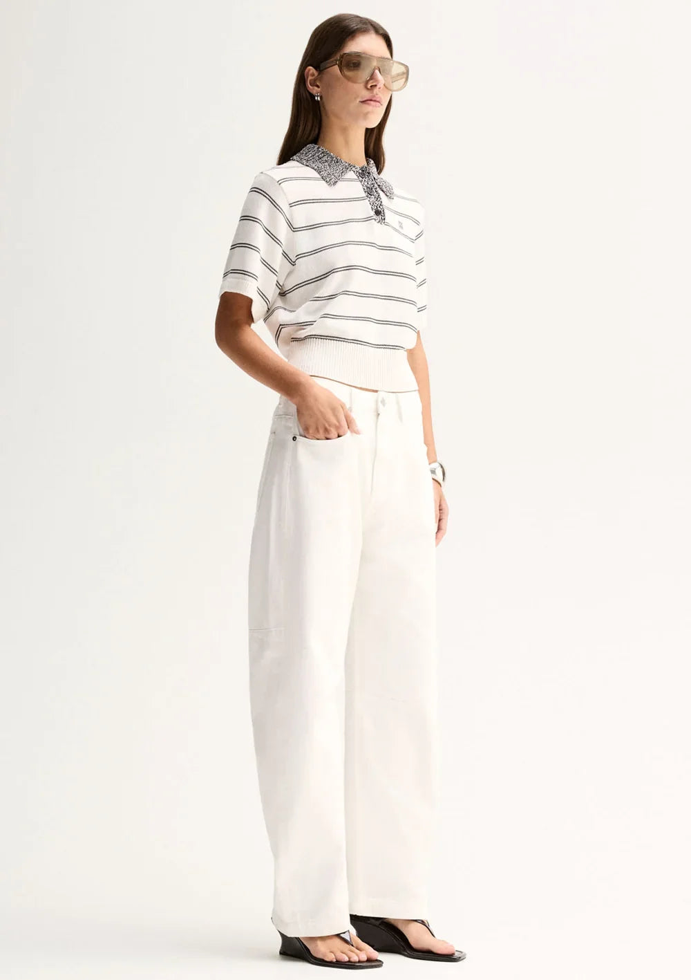 Elka Collective - Harley Knit Tee (White) Elka Collective