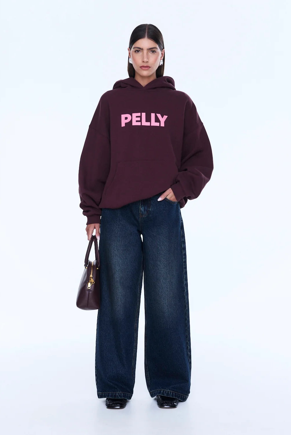 Ena Pelly - Cassie Oversized Hoodie (Deep Cherry/Pelly) Ena Pelly