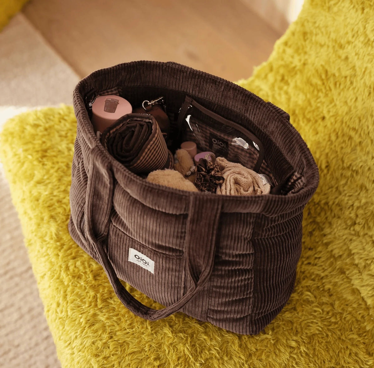 OiOi - Everyday Tote (Chocolate Brown Corduroy) OiOi
