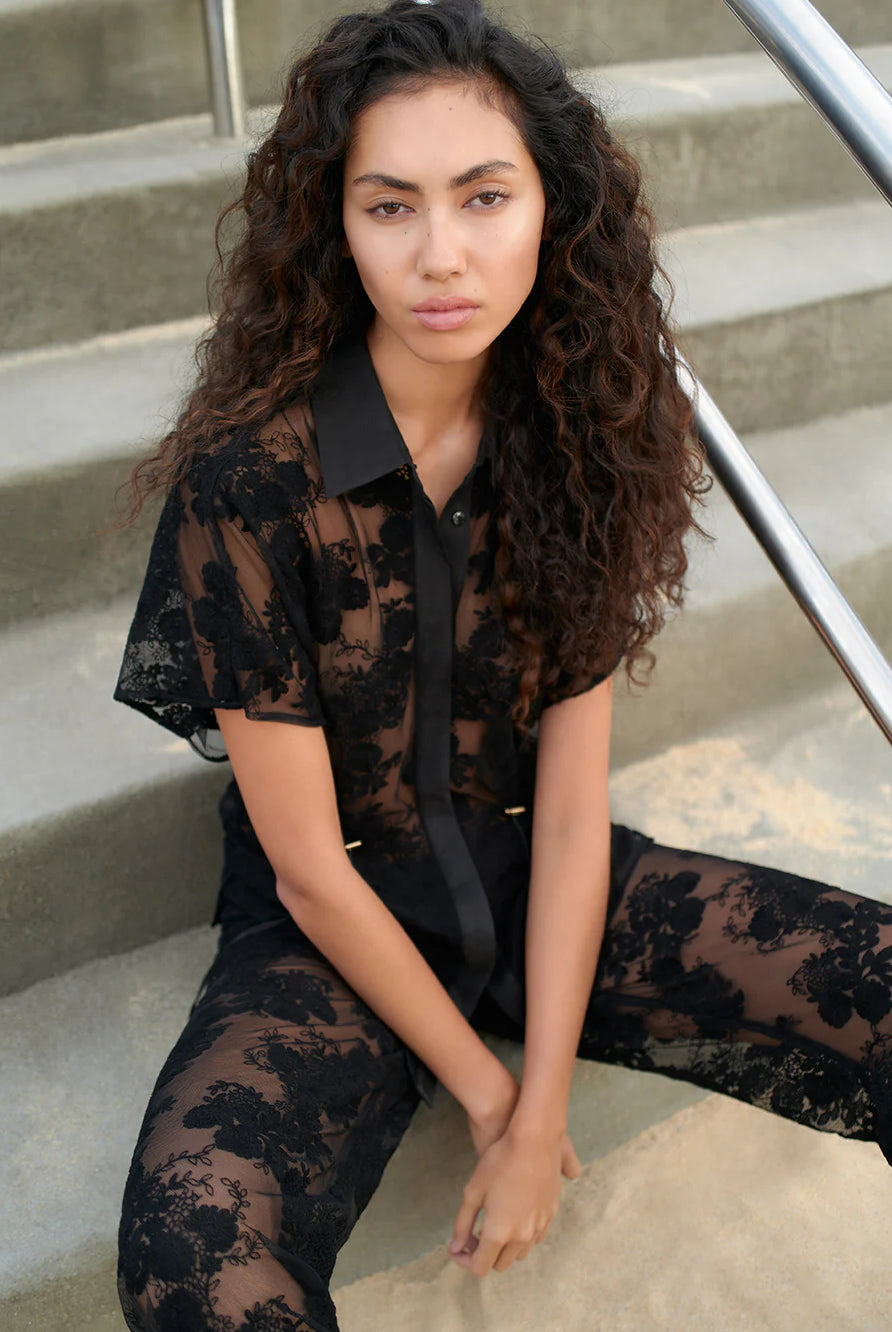Kivari - Jaxon Lace Shirt (Black) Kivari