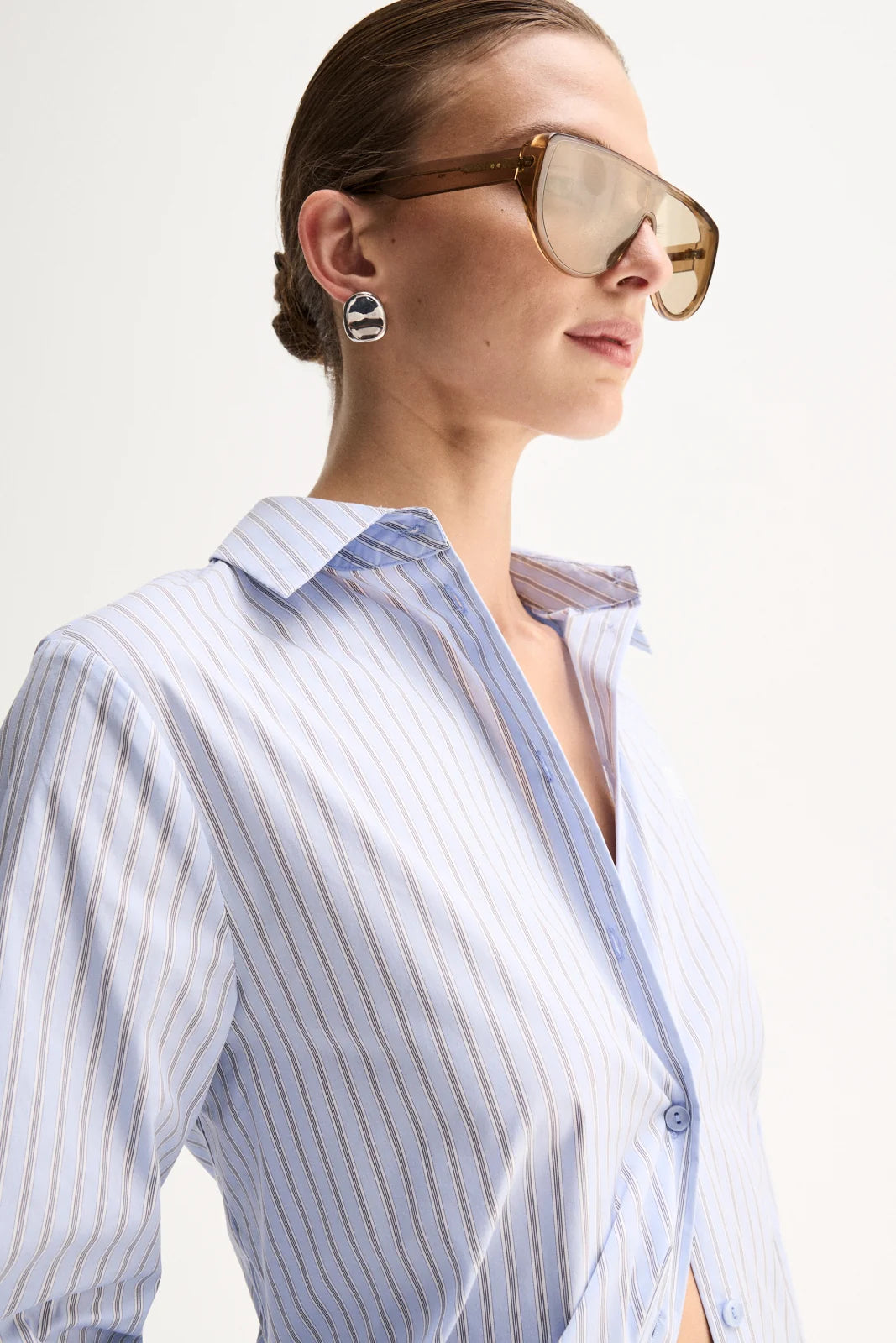 Elka Collective - Kallie Stripe Shirt (Blue Stripe) Elka Collective
