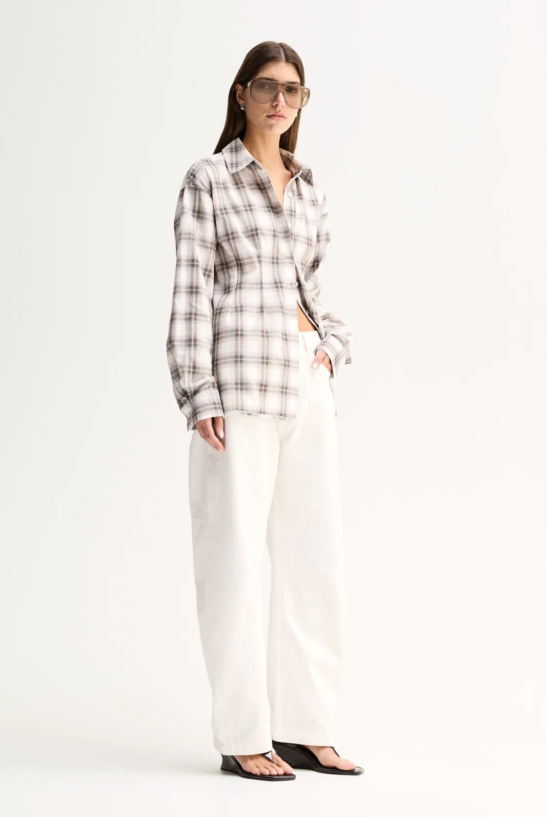 Elka Collective - Heather Shirt (White Check) Elka Collective