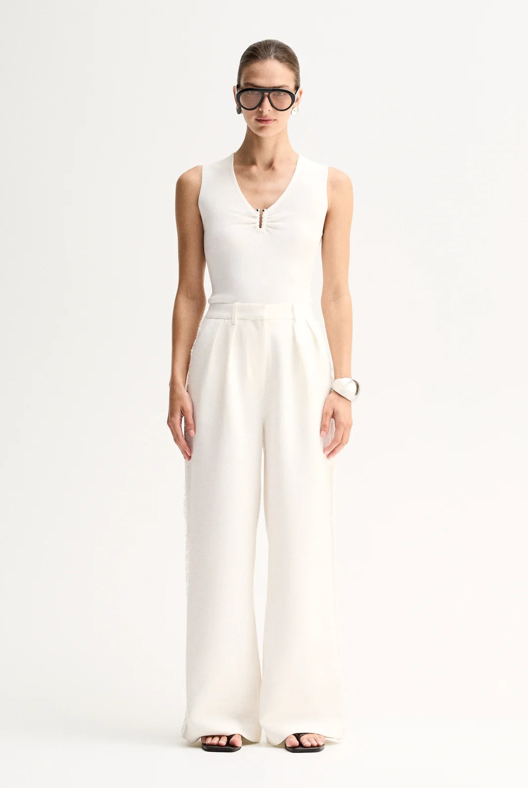 Elka Collective - Lindsay Knit Top (White) Elka Collective