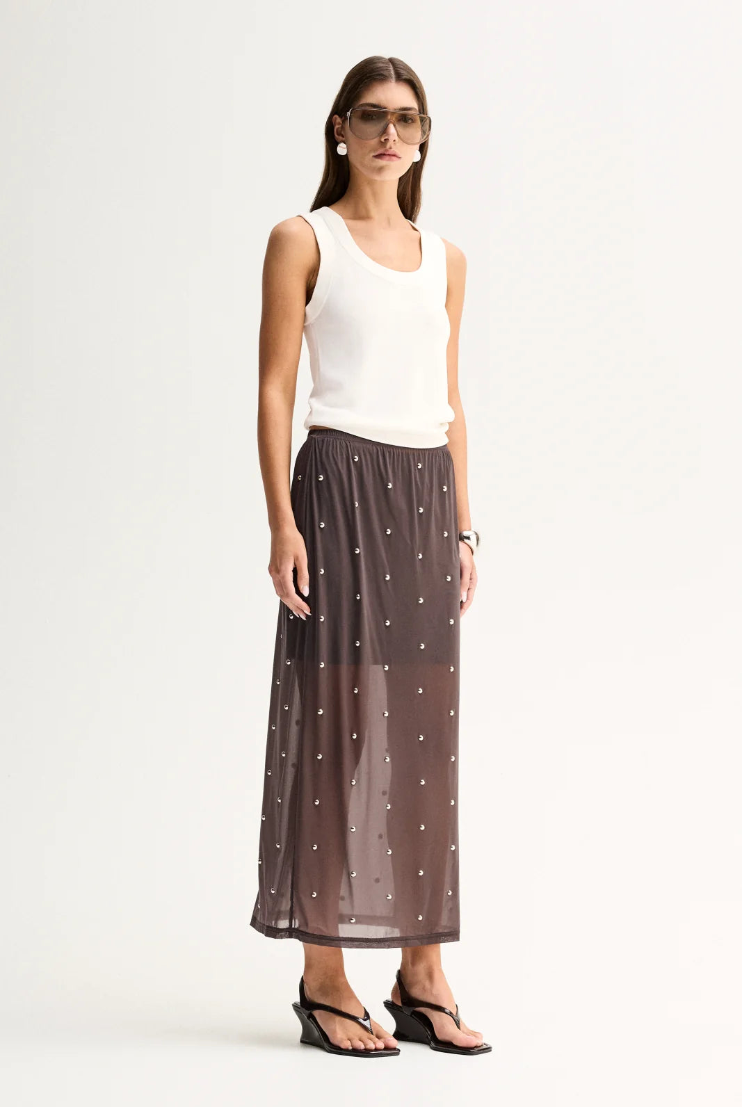 Elka Collective - Rowe Maxi Skirt (Slate) Elka Collective