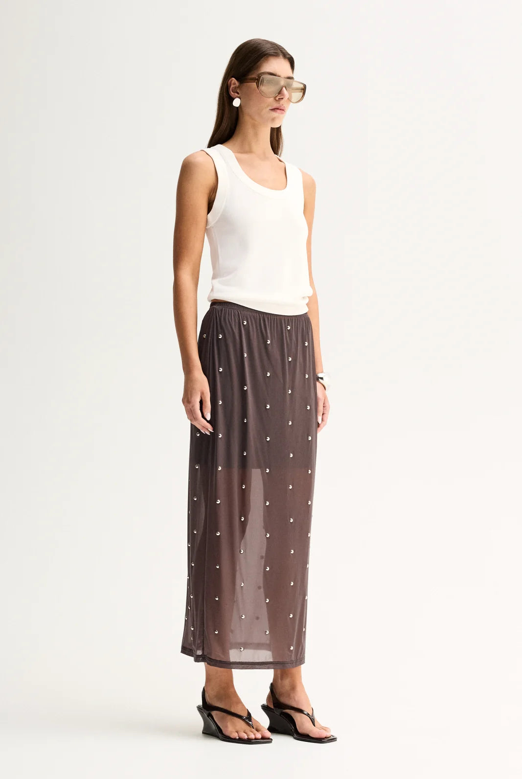 Elka Collective - Rowe Maxi Skirt (Slate) Elka Collective
