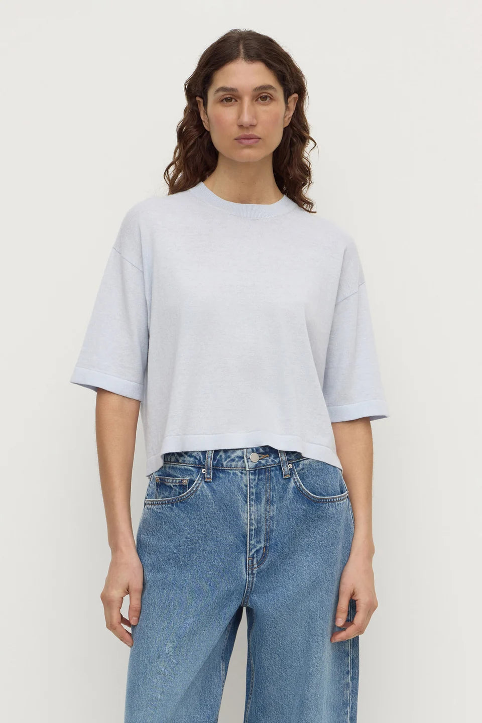Assembly Label - Kensy Cotton Cashmere Tee (Powder Blue) Assembly Label