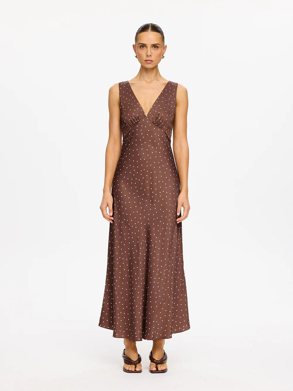 Kivari - Edie Midi Dress (Brown) Kivari