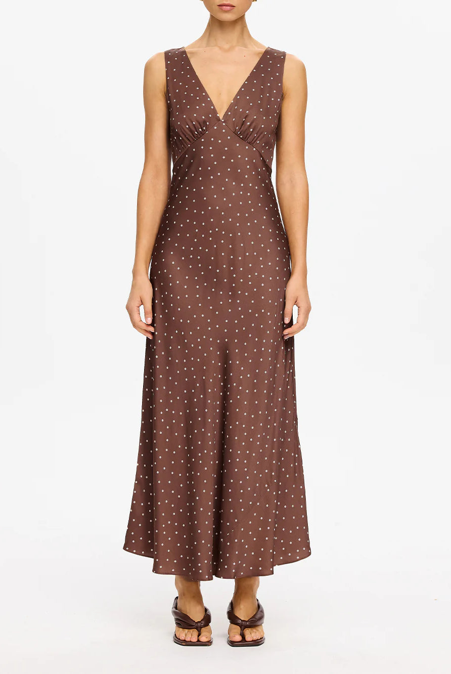 Kivari - Edie Midi Dress (Brown) Kivari