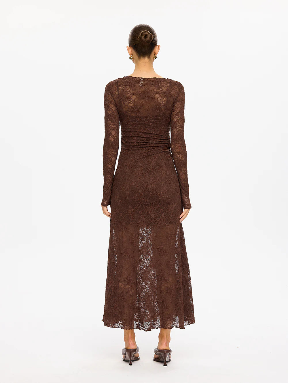 Kivari - Marie Lace Maxi Dress (Chocolate) Kivari