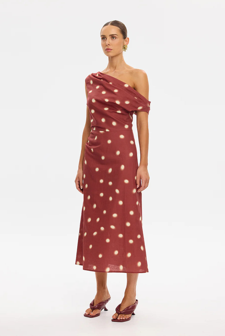 Kivari - Saro Midi Dress (Brick) Kivari