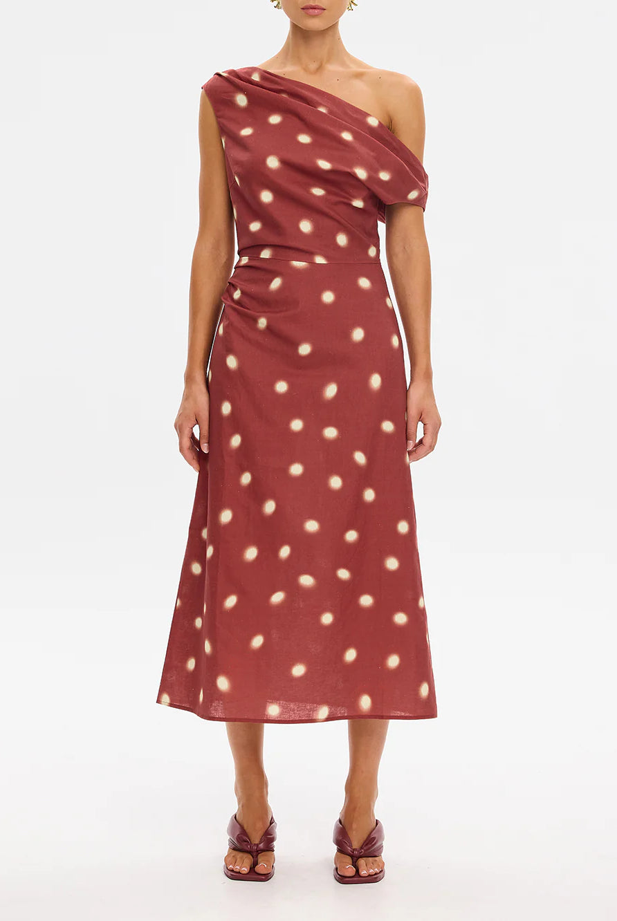 Kivari - Saro Midi Dress (Brick) Kivari