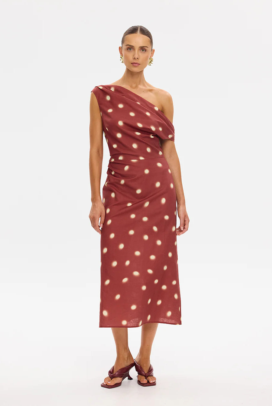 Kivari - Saro Midi Dress (Brick) Kivari
