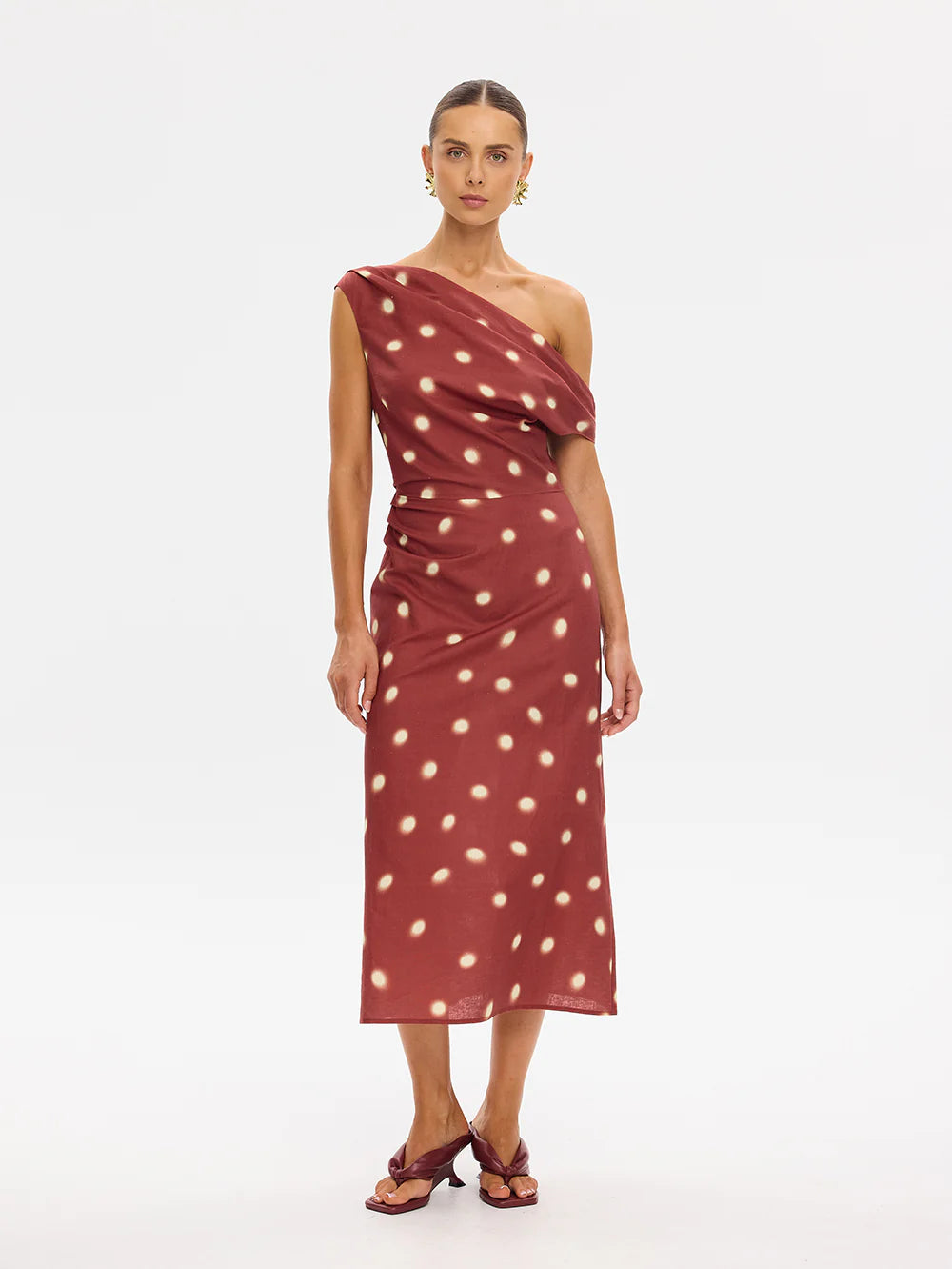 Kivari - Saro Midi Dress (Brick) Kivari