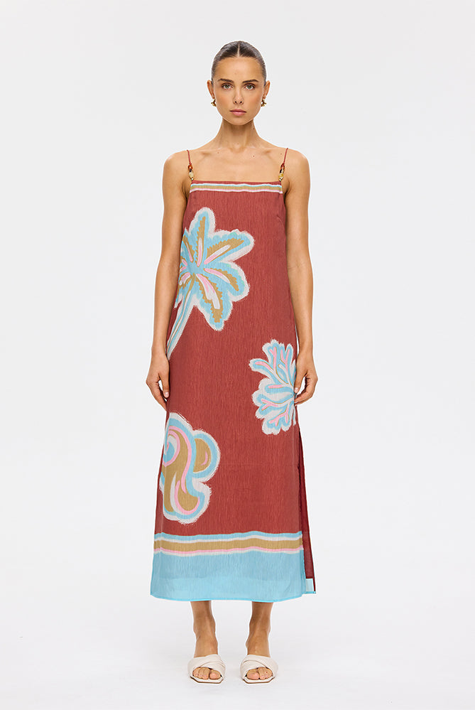 (Pre-Order) Kivari - Enzo Midi Dress (Maroon) Kivari