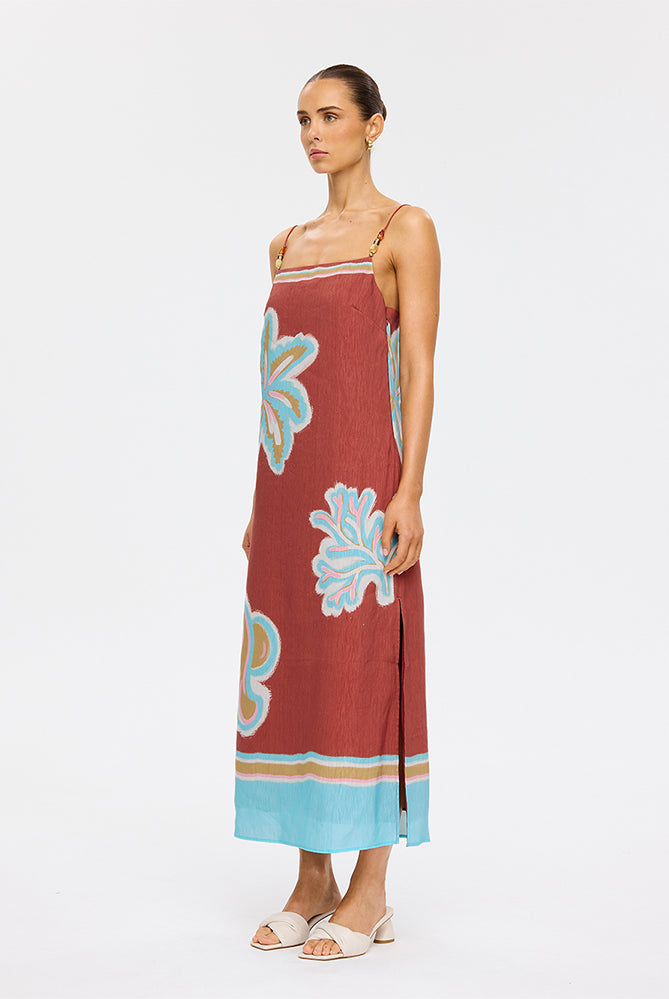 (Pre-Order) Kivari - Enzo Midi Dress (Maroon) Kivari