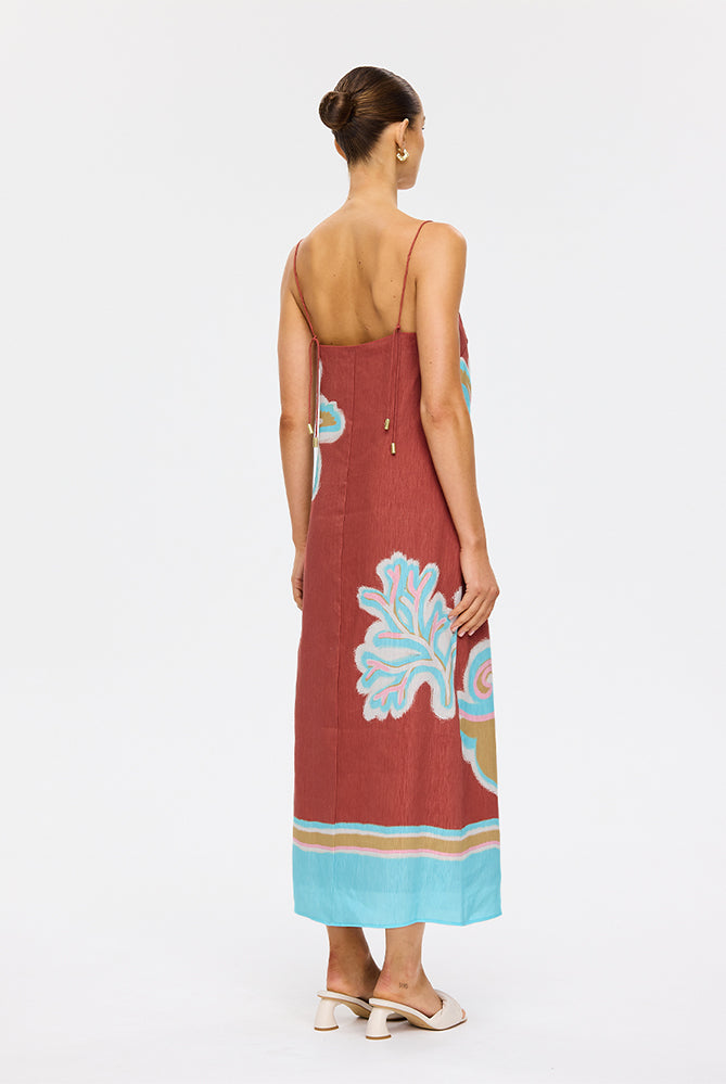 (Pre-Order) Kivari - Enzo Midi Dress (Maroon) Kivari