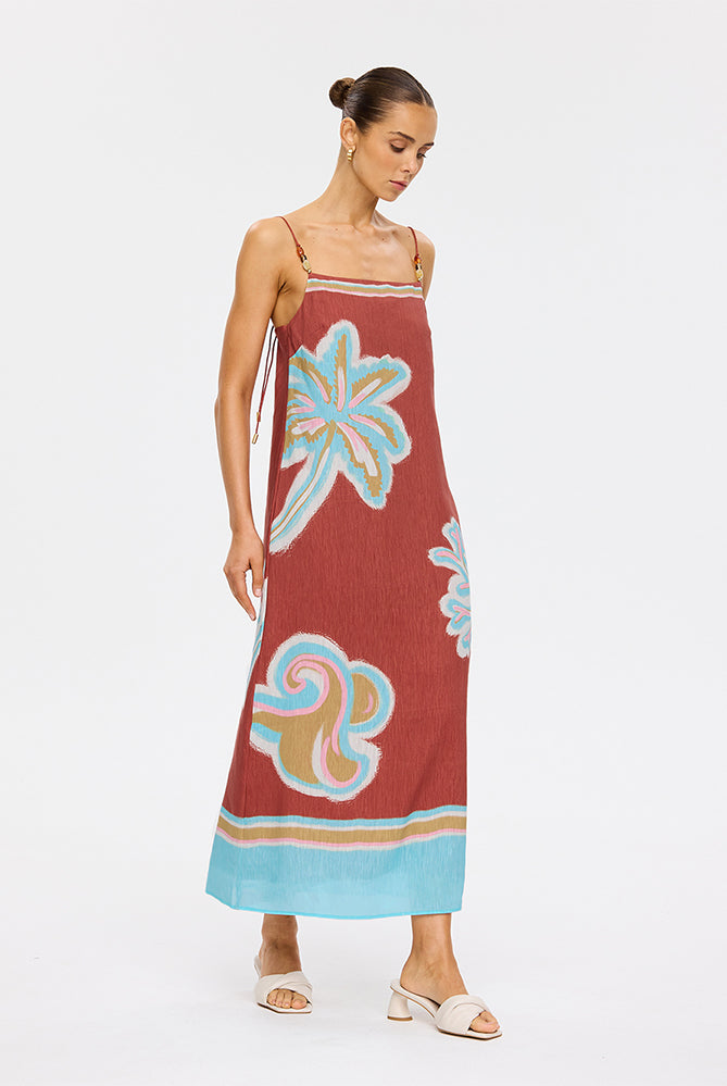 (Pre-Order) Kivari - Enzo Midi Dress (Maroon) Kivari