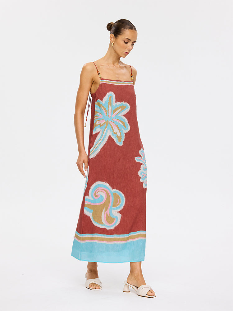 (Pre-Order) Kivari - Enzo Midi Dress (Maroon) Kivari