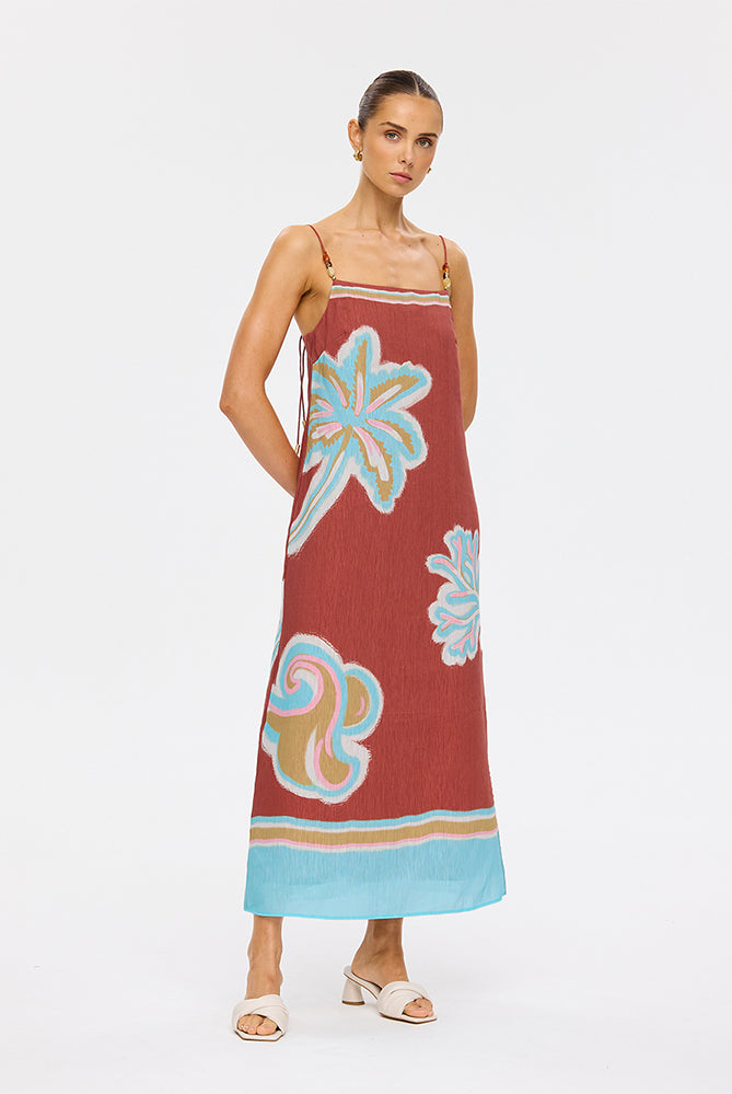 (Pre-Order) Kivari - Enzo Midi Dress (Maroon) Kivari