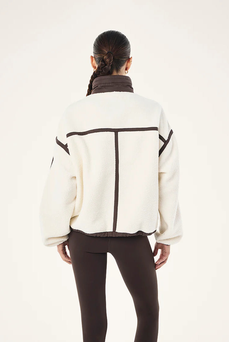 P.E Nation - Lennon Sherpa Jacket (Whisper White/Coffee) P.E Nation