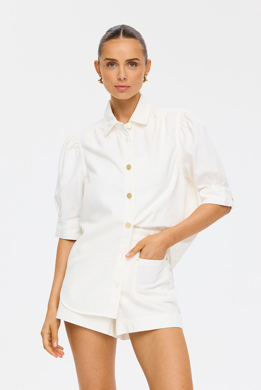 Kivari - Lou Denim Short (White) Kivari